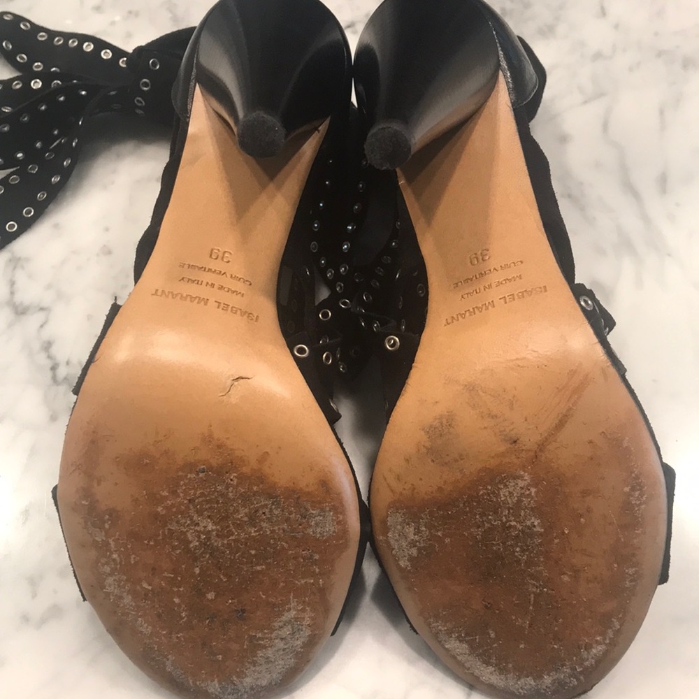 Isabel Marant Anaid Suede Gromet Sandals - Picture 5 of 7